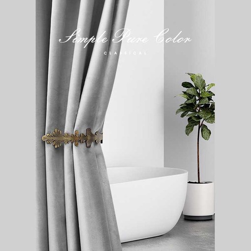 Luxurious and Durable Modern Velvet Gray Shower Curtain - Elegant Addition to Your Bathroom Decor - Image 4