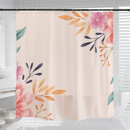Luxurious and Unique Colorful Flowers Shower Curtain for a Chic Bathroom Decor - Image 3