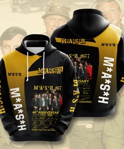 M*A*S*H Men's Zip Up All Over Print 3D Hoodie with Custom Graphics