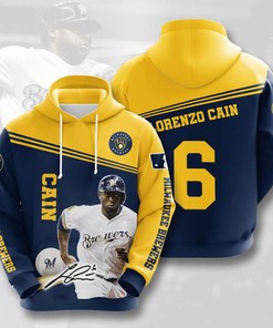 MLB Milwaukee Brewers All Over Print Hoodie with Vibrant Graphics
