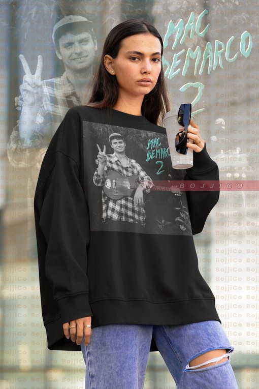 Mac Demarco Retro Sweater showcasing McBriare Samuel Lanyon, Fan Sweater, Roll Night Club, and Chamber Of Reflection