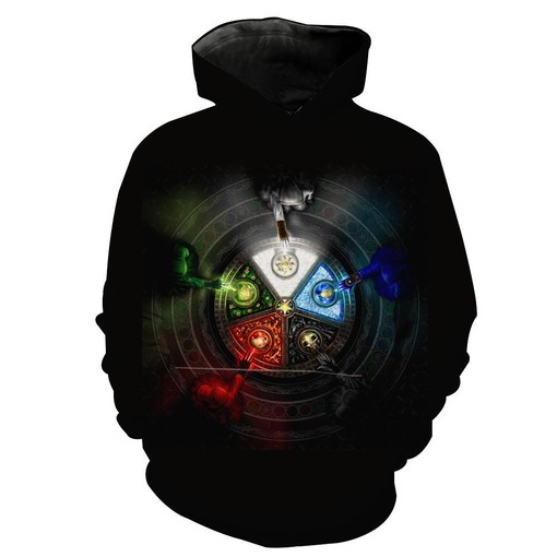 Magical Connection All Over Print 3D Hoodie with Bold Graphics and Quotes