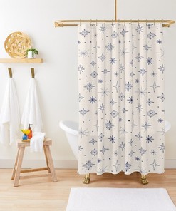 Magical Disney Boho Abstract Patterns Shower Curtain - Trendy and Eco-Friendly Waterproof Decor with Hooks Included