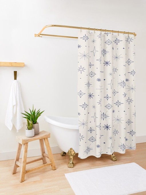 Magical Disney Boho Abstract Patterns Shower Curtain - Trendy and Eco-Friendly Waterproof Decor with Hooks Included - Image 2