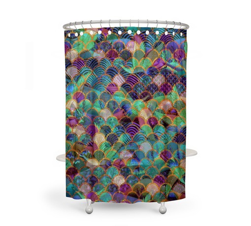 Magical Waves Boho Shower Curtain Set with Bathroom Decor Options - Image 2