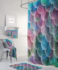Majestic Mermaid Scale Pattern Shower Curtain, A Must-Have for Your Bathroom | unique shower curtains