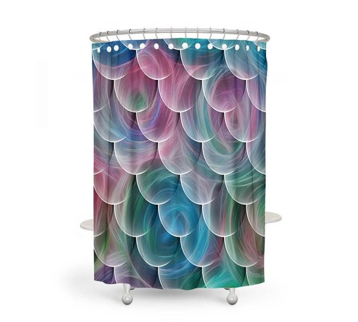 Majestic Mermaid Scale Pattern Shower Curtain, A Must-Have for Your Bathroom | unique shower curtains - Image 2