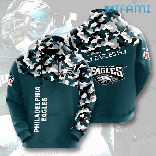 Make Your Presence Known with Camo Fly Eagles Fly Green Philadelphia Eagles Hoodies 3D