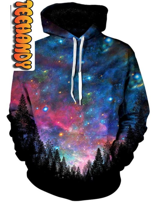 Make a Cosmic Statement with Galactic Valley All Over Print Custom 3D Hoodie