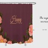 Make a Statement with Bloemen Paars Douchegordijn voor Badkamer, Waterdicht Wasbaar Badgordijn met Haken