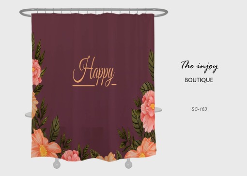 Make a Statement with Bloemen Paars Douchegordijn voor Badkamer, Waterdicht Wasbaar Badgordijn met Haken
