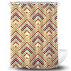 Make a Statement with Blue Red Vintage Geometry Shower Curtain, Diamond Arrow Bathroom Decor