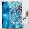 Make a Statement with Blue White Mandala Shower Curtain, Star Watercolor Graphic Design Bathroom Decoration