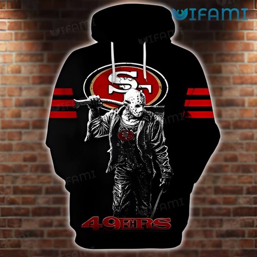 Make a Statement with This Jason Voorhees Design All Over Print 3D Hoodie - San Francisco 49ers Edition