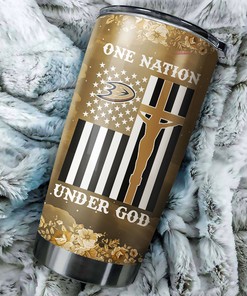 Make a Statement with This One Nation Under God Ducks NHL Tumbler with Hockey Designs