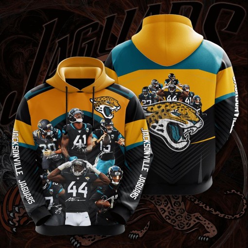 Make a Statement with a Custom All Over Print Jacksonville Jaguars All Over Print 3D Hoodie Featuring Keywords