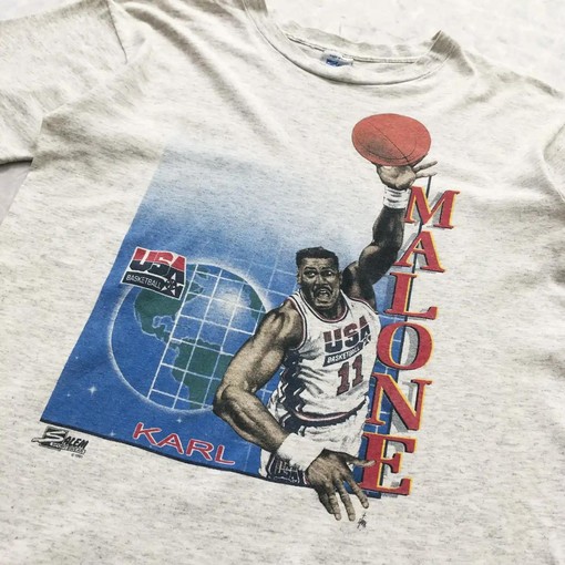 Malone Jazz BNA Dream Team Olympic T-Shirt - Gift For Basketball Fans - Image 2