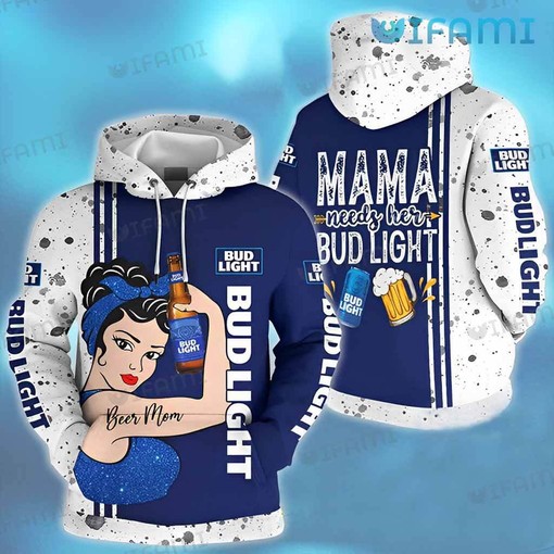 Mama Needs Her Bud Light All Over Print Hoodie for Women