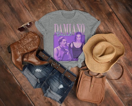 Maneskin Fan Made Tee - Retro Damiano David 90's Unisex Tee for Rock and Roll Fans - Image 3