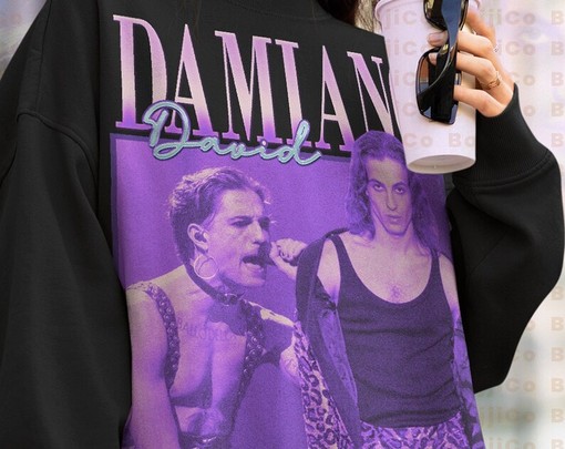 Maneskin Zitti E Buoni Vintage Sweatshirt, Damiano David Unisex Sweater for Fans, Retro 90s Style - Image 4
