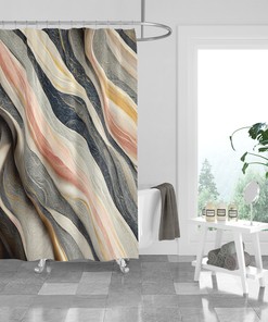 Marbled Rock Abstract Shower Curtain for Natural and Unique Decor