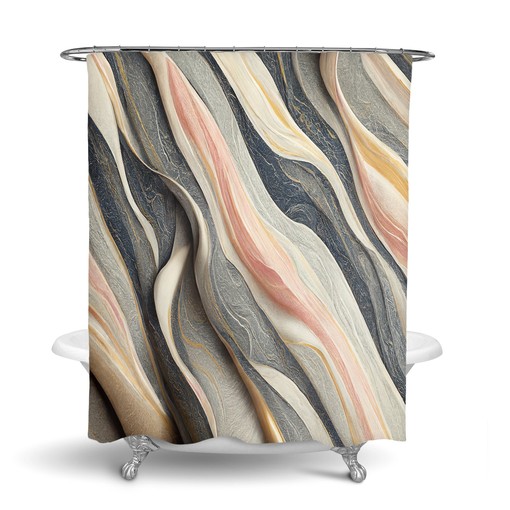 Marbled Rock Abstract Shower Curtain for Natural and Unique Decor - Image 2