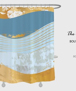 Marbled Texture Modern Art Shower Curtain - Waterproof and Washable for Your Bathroom Decor