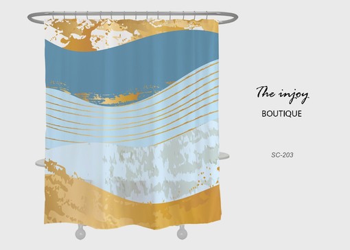 Marbled Texture Modern Art Shower Curtain - Waterproof and Washable for Your Bathroom Decor