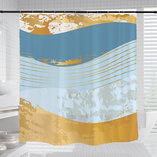 Marbled Texture Modern Art Shower Curtain - Waterproof and Washable for Your Bathroom Decor - Image 3