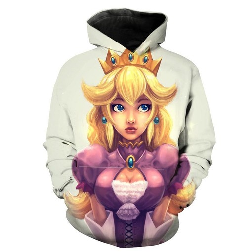 Mario Peach Daisy Rosalina All Over Print 3D Hoodie with Bold Graphics