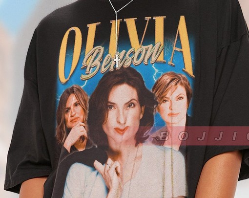Mariska Hargitay Law And Order SVU Retro 90's Vintage Tshirt, OLIVIA Benson Tshirt, Elliot Olivia Shirt - Image 2