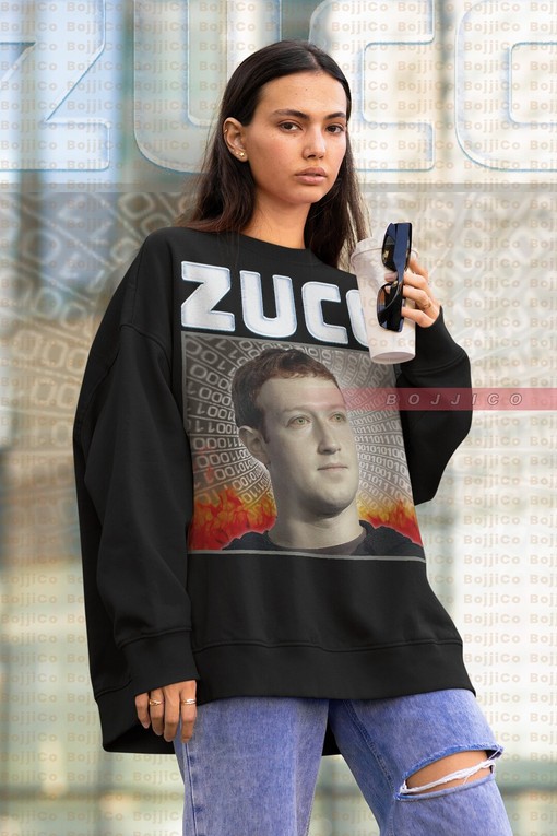Mark Zuckerberg Vintage Sweatshirt - Rapper Lil Zucc Homage Shirt