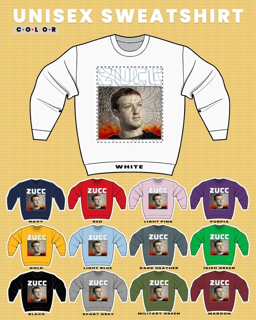 Mark Zuckerberg Vintage Sweatshirt - Rapper Lil Zucc Homage Shirt - Image 3