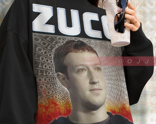 Mark Zuckerberg Vintage Sweatshirt - Rapper Lil Zucc Homage Shirt - Image 4