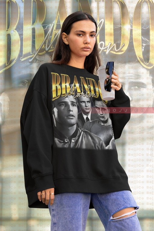 Marlon Brando Gangster Vintage Sweatshirt - American Actor Sweater and Retro 90s Sweater