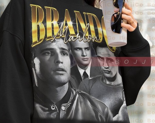 Marlon Brando Gangster Vintage Sweatshirt - American Actor Sweater and Retro 90s Sweater - Image 4