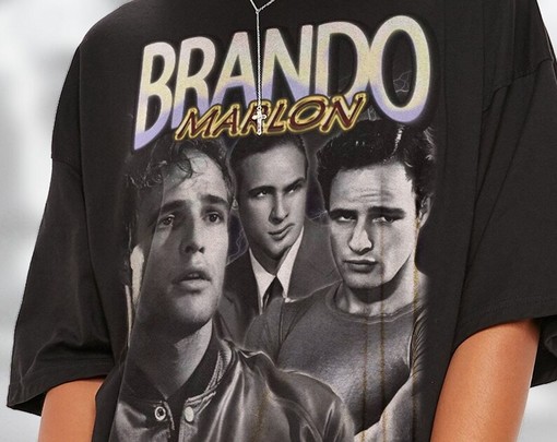 Marlon Brando Vintage Homage Shirt - Gangster Tshirt and Retro 90s Sweater - Image 2