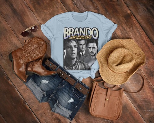 Marlon Brando Vintage Homage Shirt - Gangster Tshirt and Retro 90s Sweater - Image 3