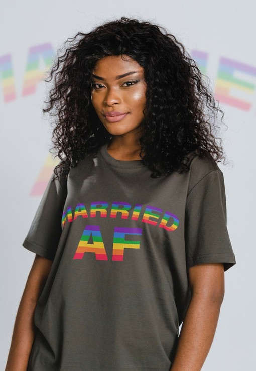 Married Pride AF Shirt - Vintage Movie Shirts for Men with PRIDE Months and Pride Rainbow - Image 4