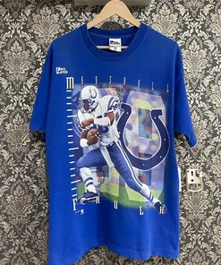 Marshall Faulk Indianapolis Colts NFL Sweatshirt T-shirt - Vintage Style NFL Football Teams Gifts for Fans