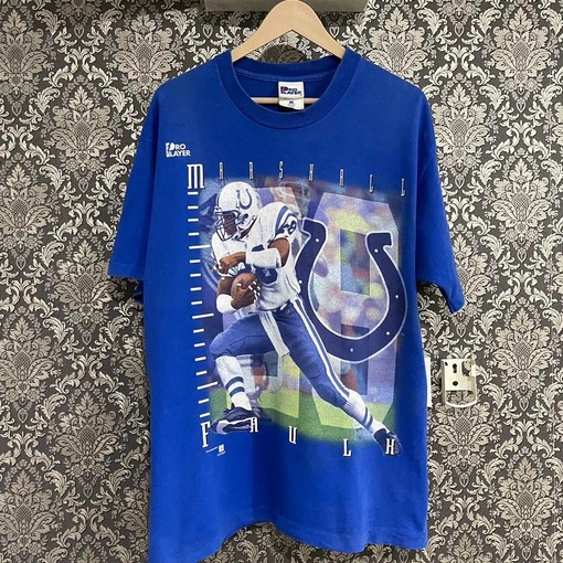 Marshall Faulk Indianapolis Colts NFL Sweatshirt T-shirt - Vintage Style NFL Football Teams Gifts for Fans