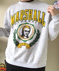 Marshall University Logo Sweatshirt - Vintage Thundering Herd Shirt, Unisex NCAA Shirt