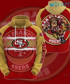 Mascot All Over Print 3D Hoodie - Perfect for San Francisco 49ers Fans