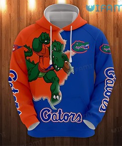 Mascot Zip Up Hoodie for Gator Fans - 3D All Over Print with Customized Name