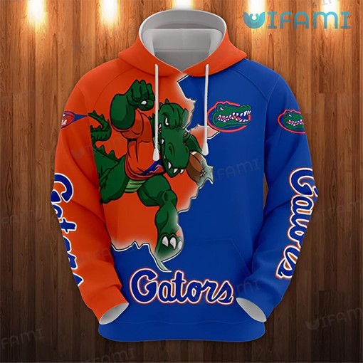 Mascot Zip Up Hoodie for Gator Fans - 3D All Over Print with Customized Name