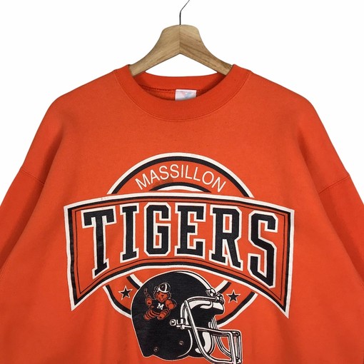 Massillon Tigers American Football Vintage Style Sweatshirt, Big Logo Sweater for Fans - Image 2