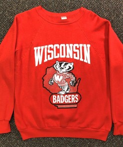 Matching Sports Parent T-Shirt: Wisconsin Badgers 80s College NCAA Football Raglan Sweatshirt, Hoodie, T-Shirt