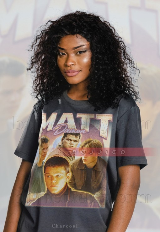 Matt Damon Vintage Tee - Iconic Will Hunting Actor Shirt - Movie Fans Gifts for Men