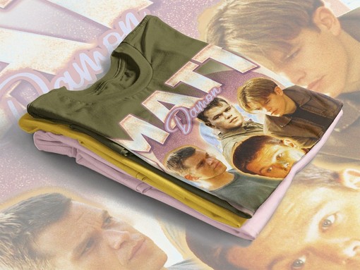 Matt Damon Vintage Tee - Iconic Will Hunting Actor Shirt - Movie Fans Gifts for Men - Image 4