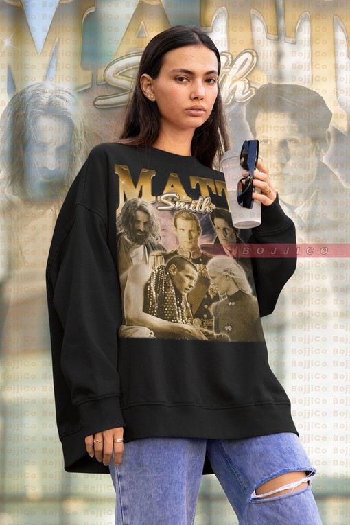 Matt Smith Doctor Who Vintage Sweatshirt - Homage and Fan Tees for Retro Fans